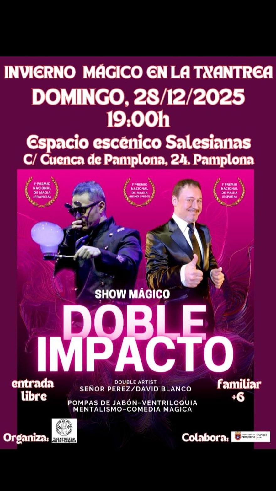 Cartel de la gala del domingo, 28 de enero.