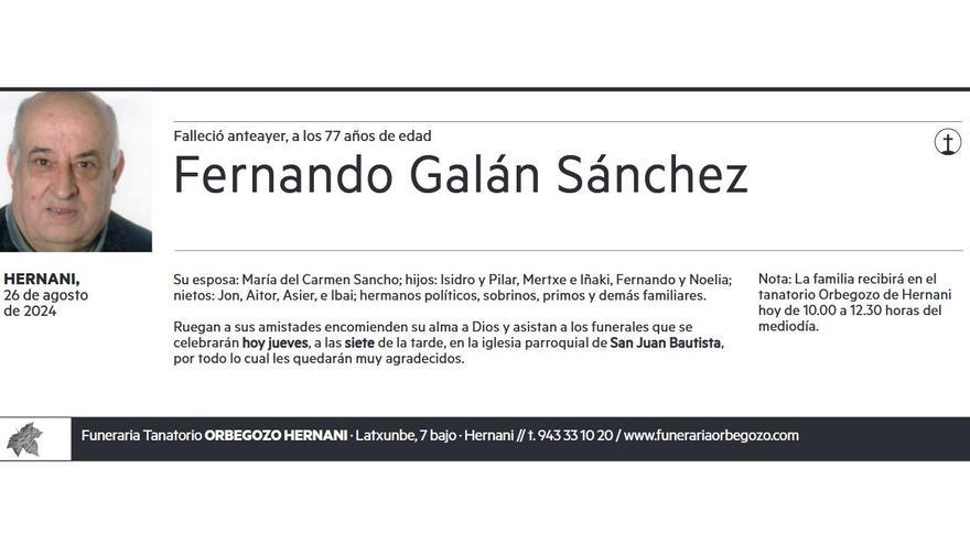 FERNANDO GALAN SANCHEZ