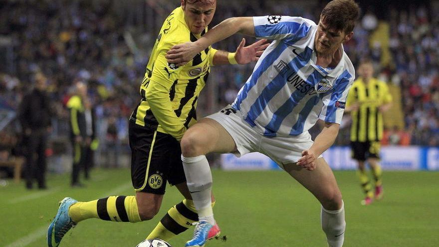 El Málaga lo deja para Dortmund ante un Borussia superior