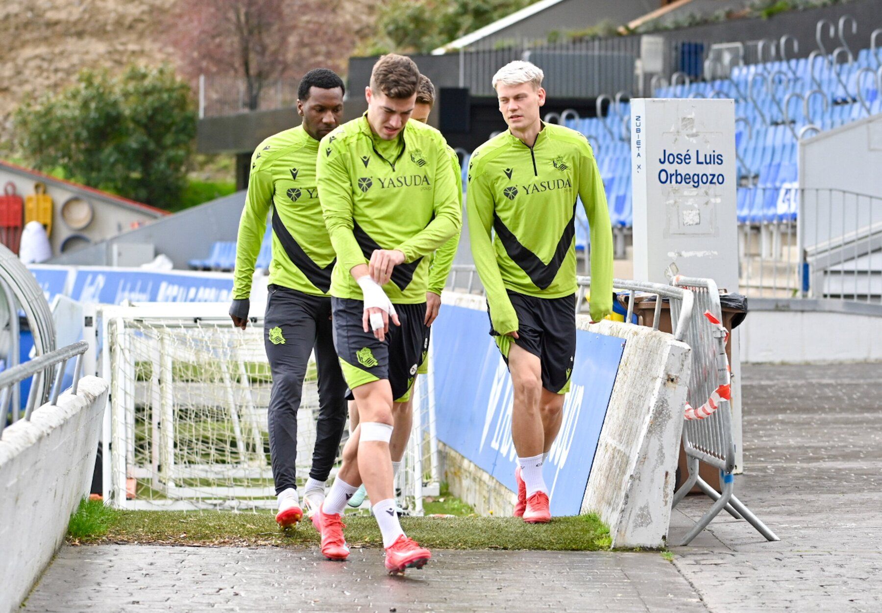 Entrenamiento antes de la semifinal en la Real y el Madrid
