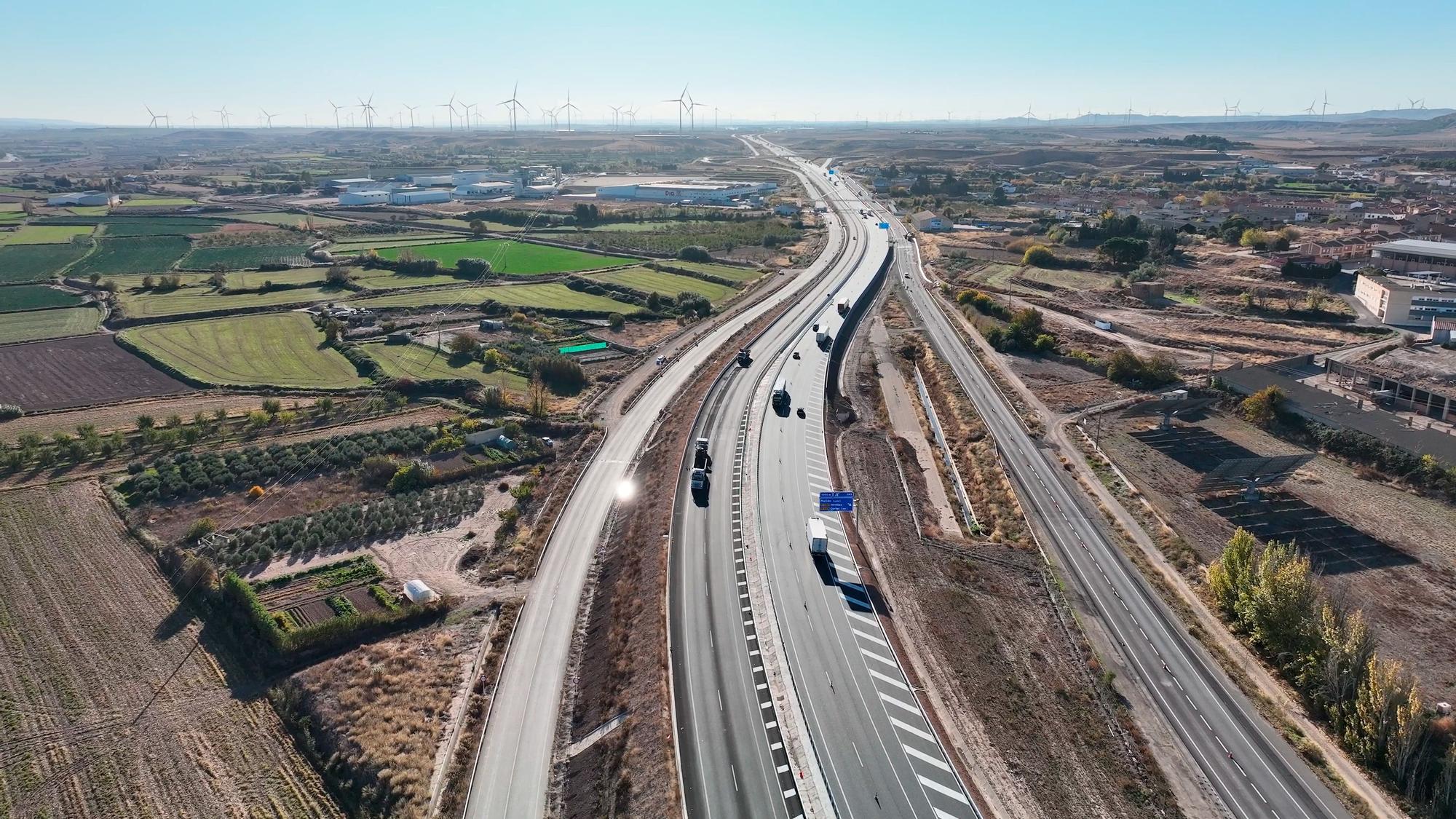 Puesta en servicio de la A-68 entre Gallur y Mallén con su apertura hasta Navarra