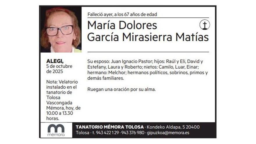 María Dolores García Mirasierra Matías