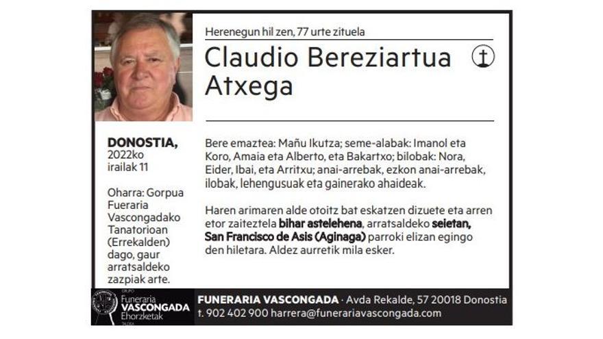 CLAUDIO BEREZIARTUA ATXEGA
