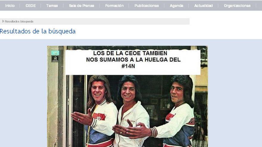 Salero gitano en la web de la CEOE.