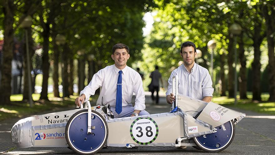 Un estudiante de la UPNA diseña y fabrica un coche eléctrico para competir en pruebas de resistencia