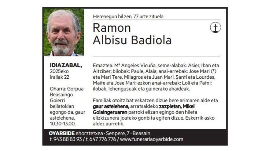 Ramon Albisu Badiola