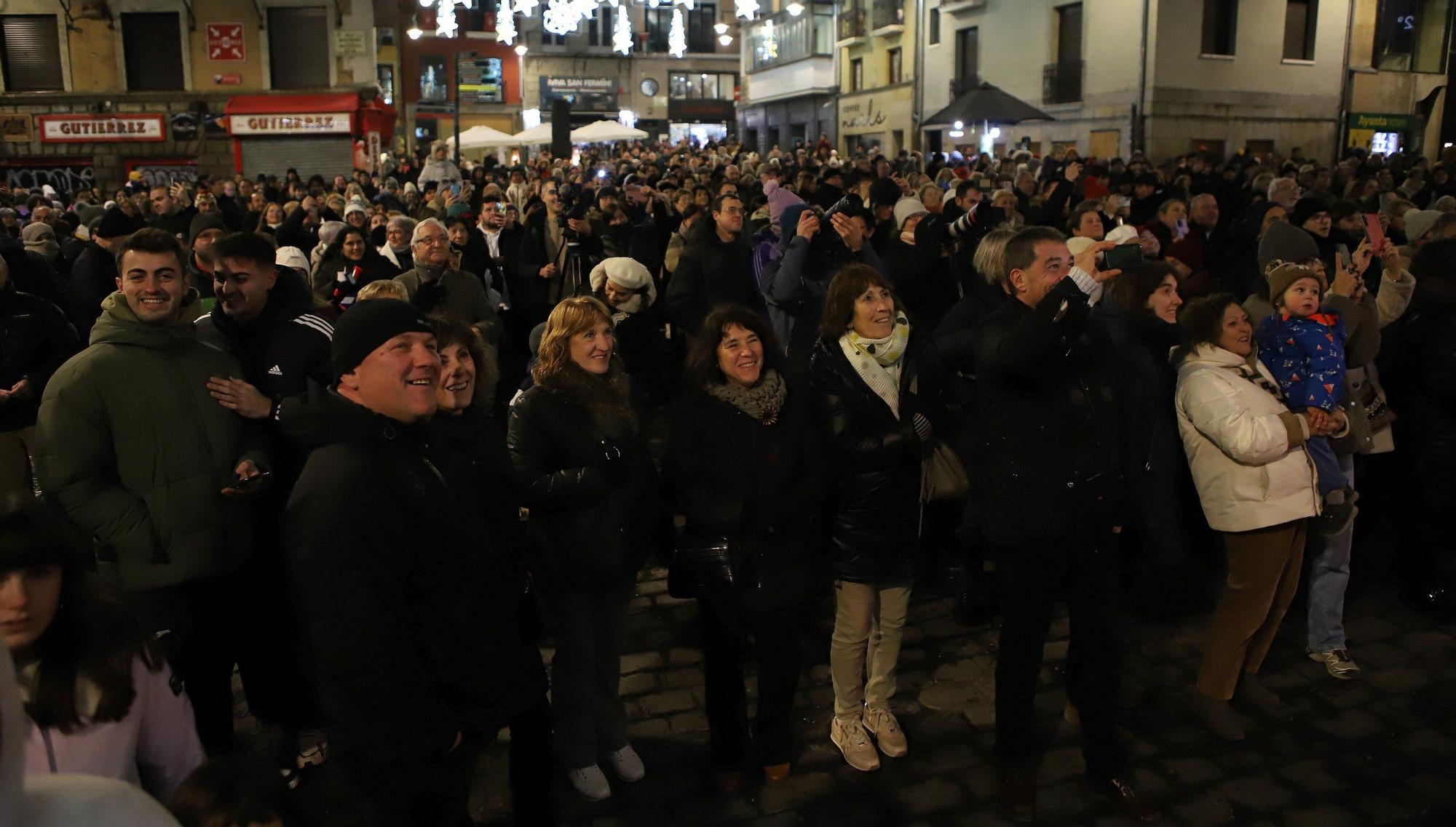 Actos de celebración de Pamplona por el primer peldaño de la escalera de San Fermín