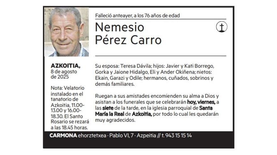 Nemesio Pérez Carro
