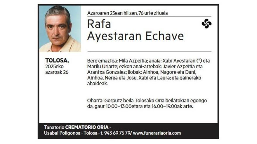 RAFA AYERSTARAN ECHAVE