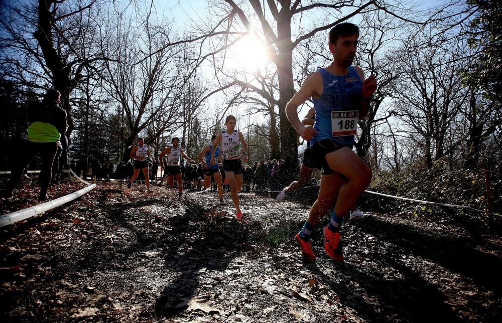 Atletas durante el 36 Campeonato Navarro de Cross Largo.