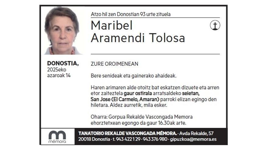 MARIBEL ARAMENDI TOLOSA