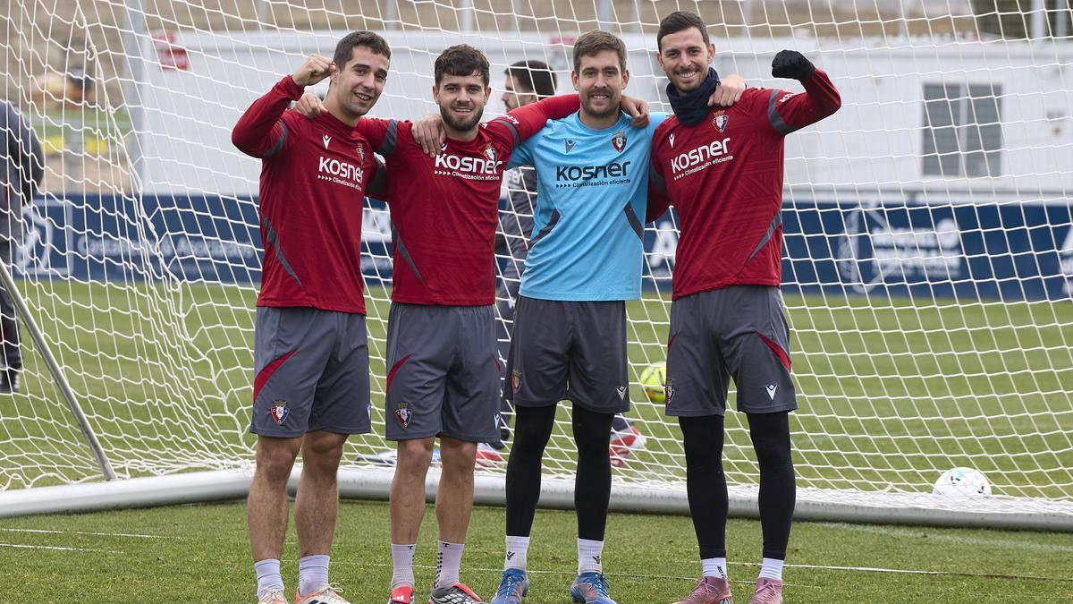 Osambela, Iker Muñoz, Aitor y Raúl García de Haro, este sábado en Tajonar.