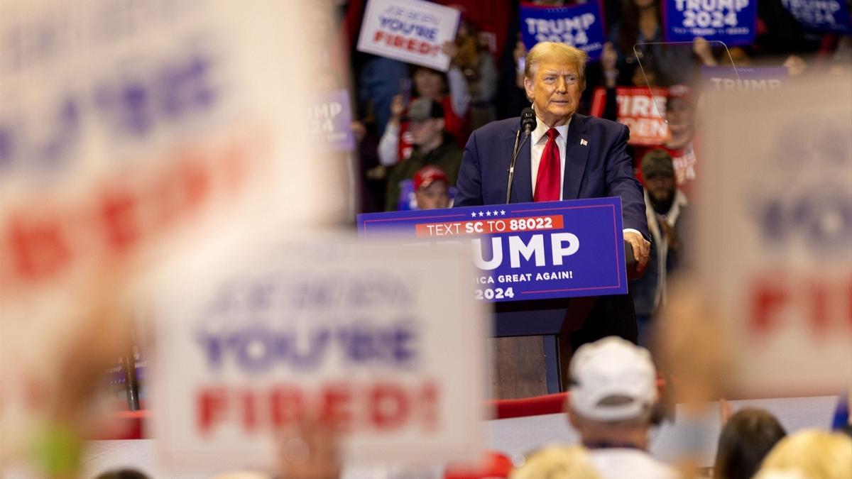 Trump, en un acto en Carolina del Sur durante las primarias republicanas.