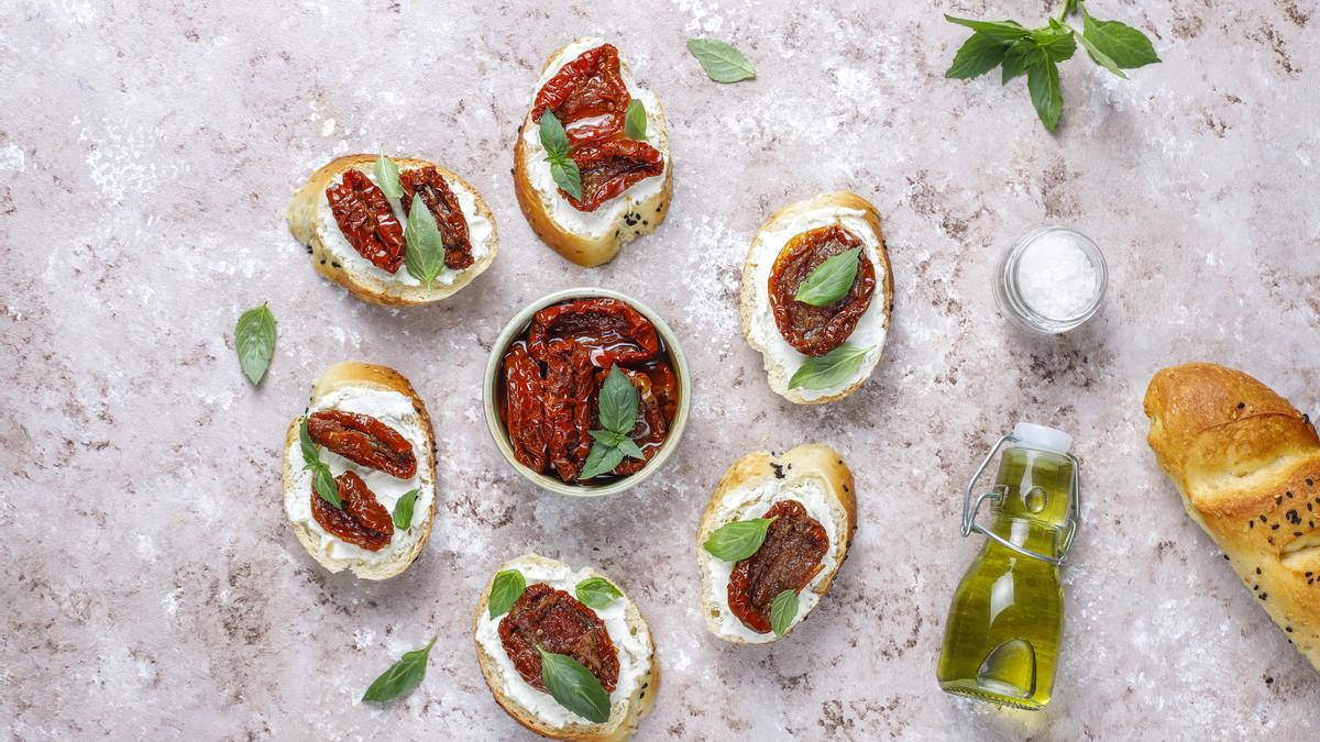 Tomates deshidratados.