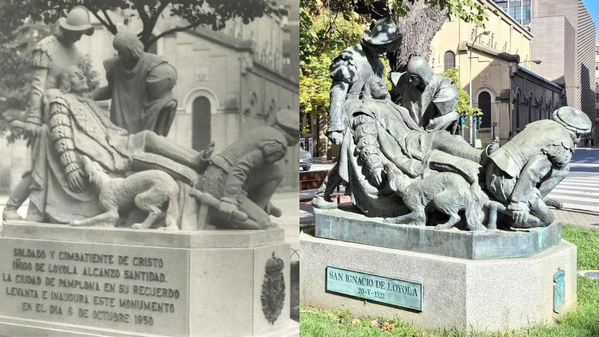 El monumento, en 1950 y hoy en día. El monumento, en 1950 y hoy en día.