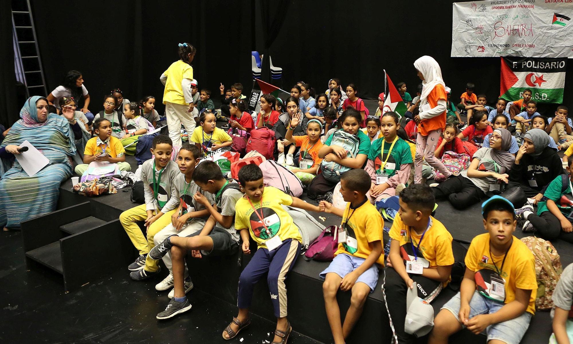 'Vacaciones en Paz': recepción a los niños saharauis que llegan a Navarra para pasar el verano