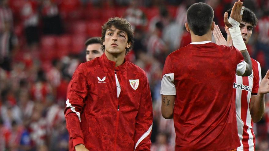 Así ha quedado la cara de Unai Gómez ante el Arsenal