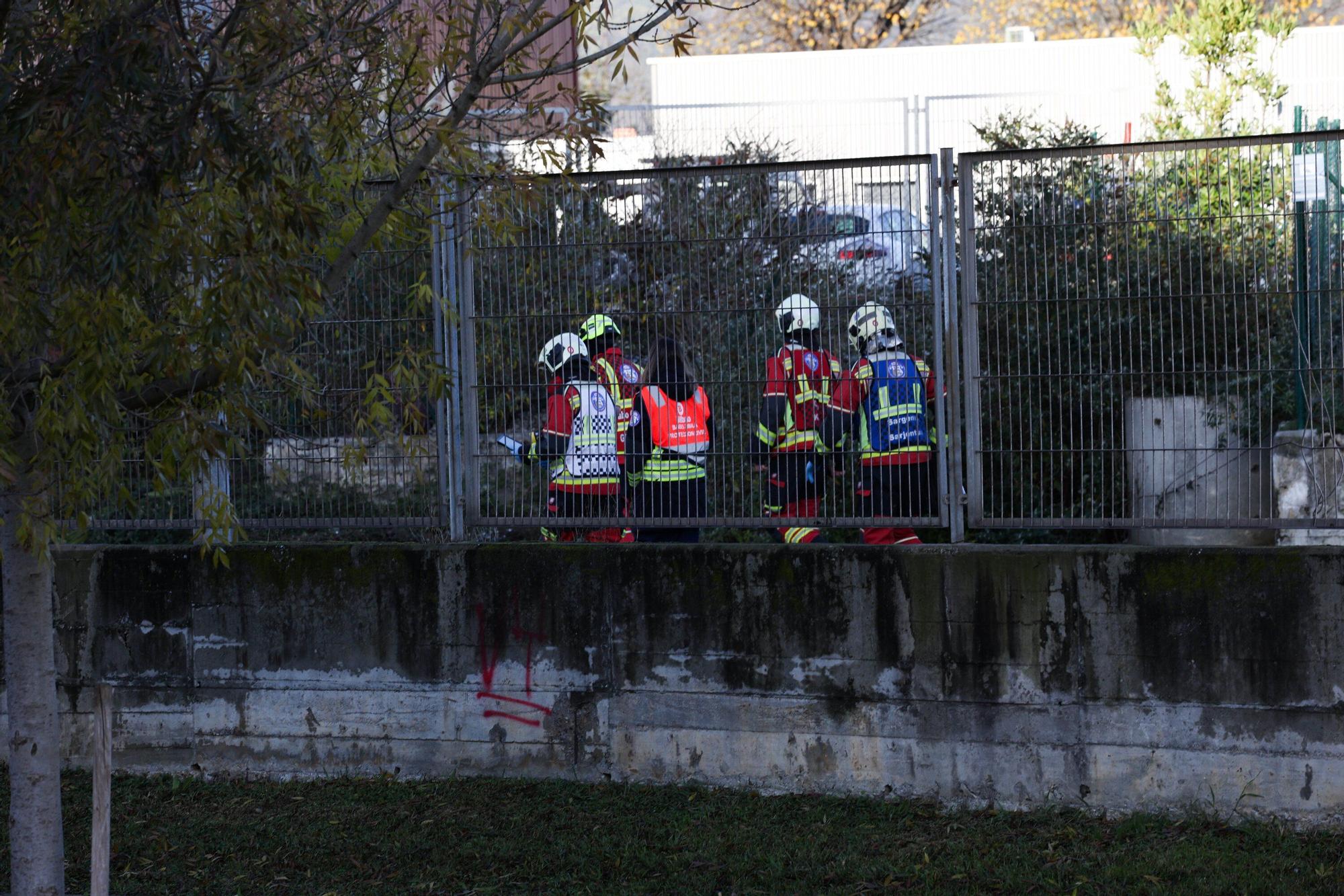 Incendio en la zona del antiguo matadero de Zorrotza