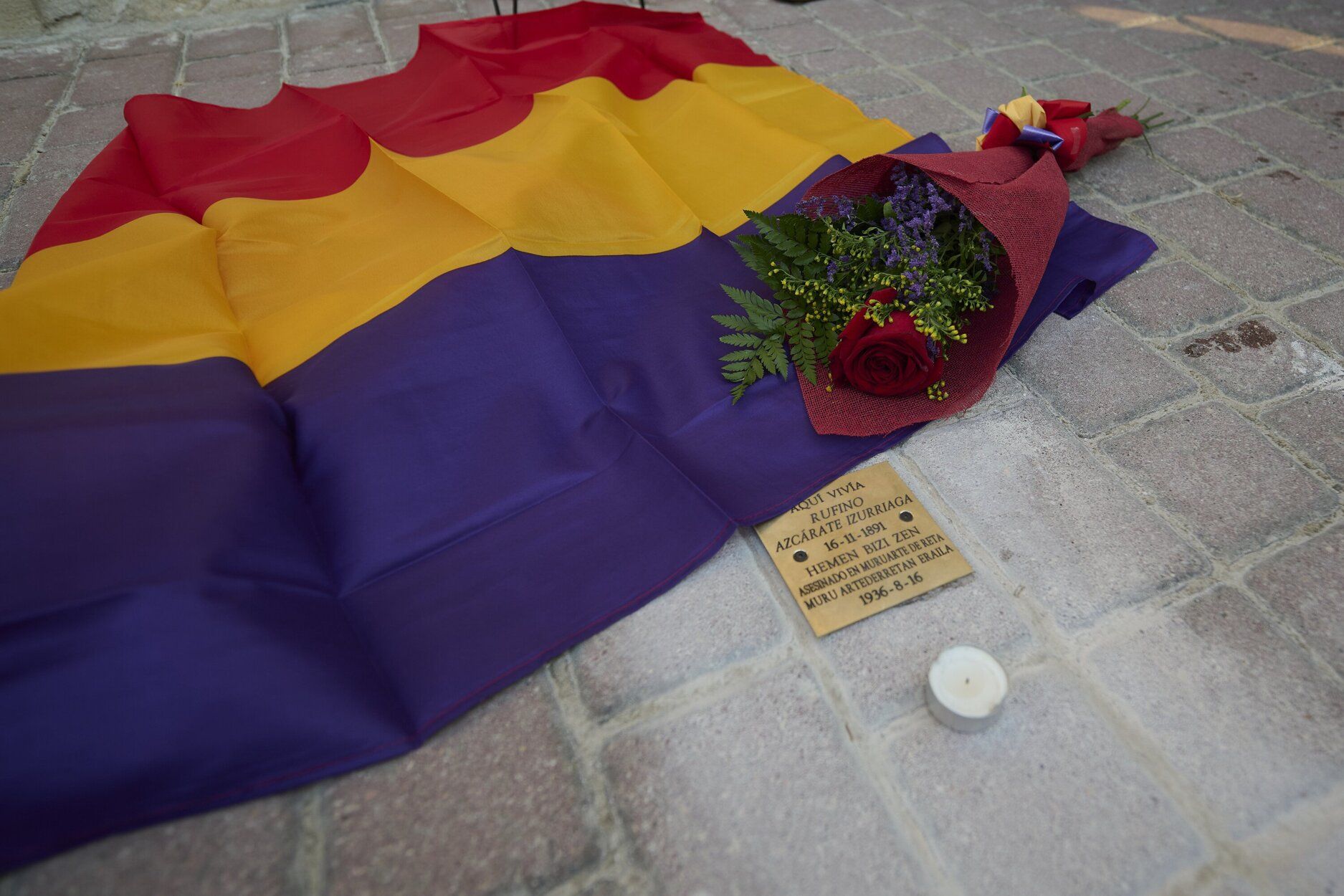 Homenaje en recuerdo de Rufino Azcárate en Tiebas