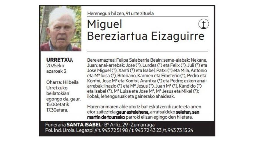 Miguel Bereziartua Eizaguirre