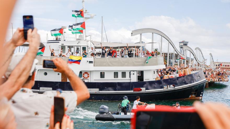 Las embarcaciones de la Global Sumud Flotilla vuelven a Barcelona por el mal tiempo en el mar