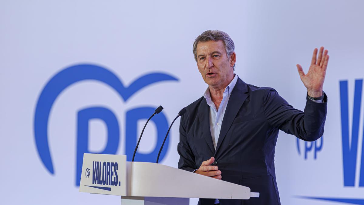 El presidente del PP, Alberto Núñez Feijóo.