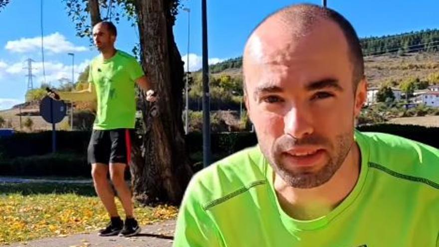 Julen Goikoetxea en uno de sus retos virales