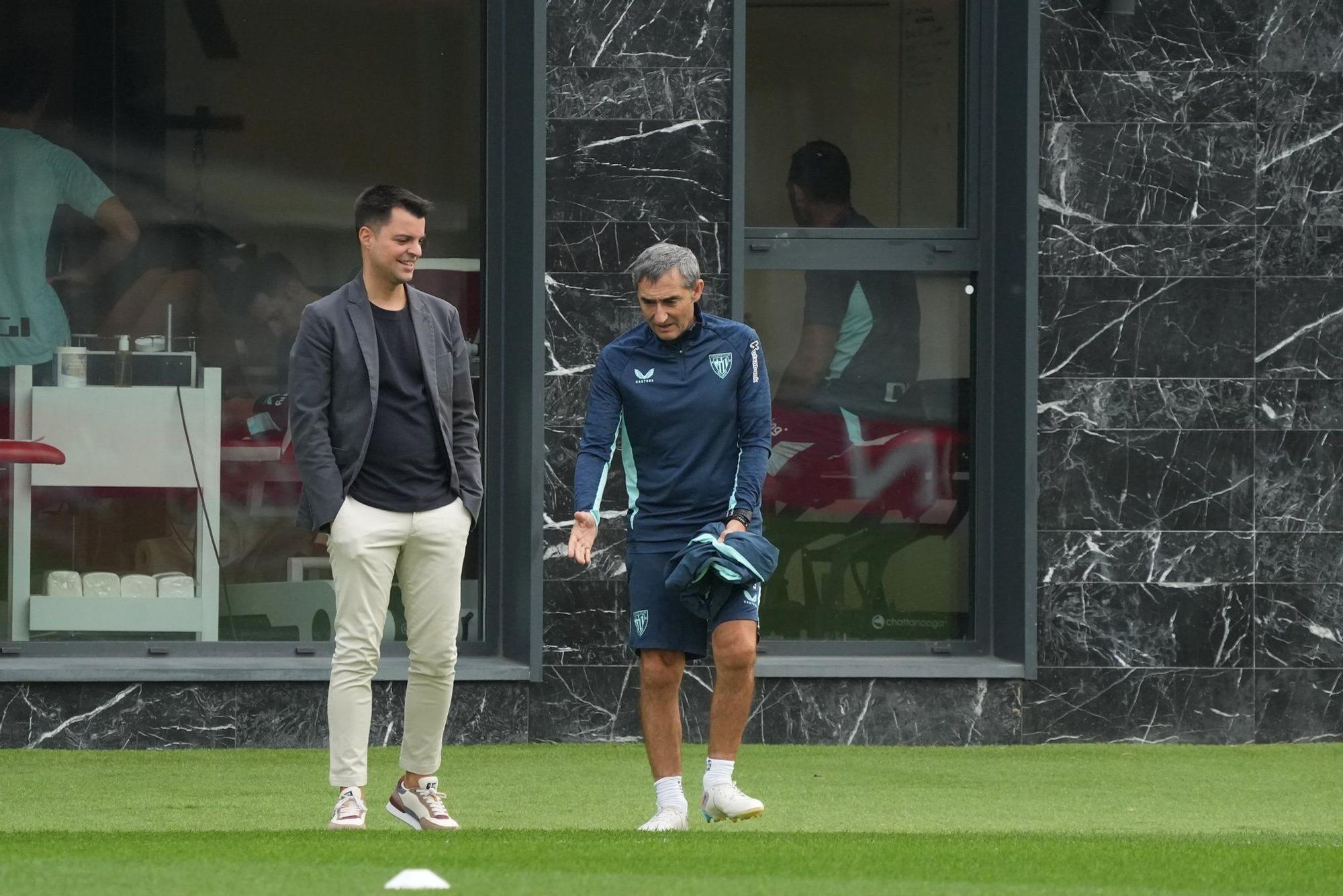 En imágenes: el Athletic empieza a preparar el partido ante el Borussia Dortmund