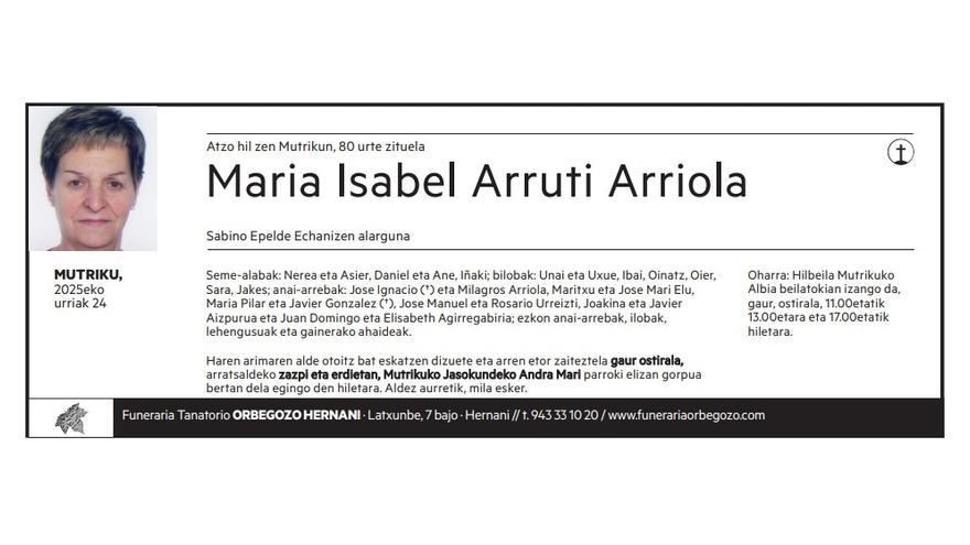 Maria Isabel Arruti Arriola