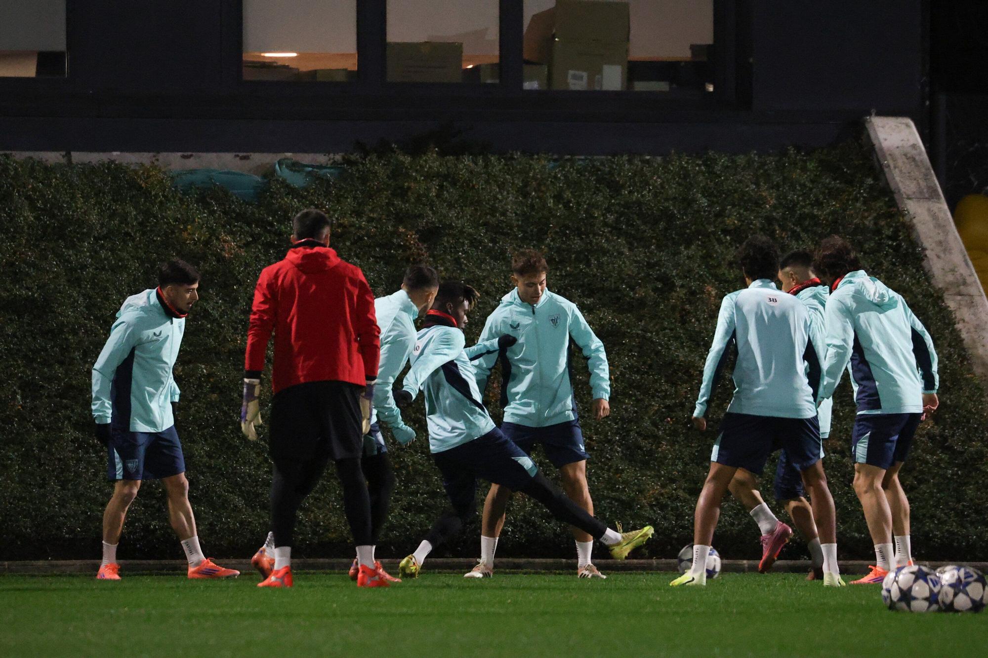 En imágenes: último entrenamiento del Athletic antes de medirse al PSG
