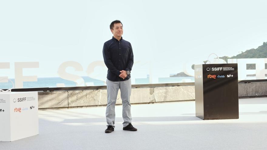Shinya Tabei, en la presentación del filme en Donostia