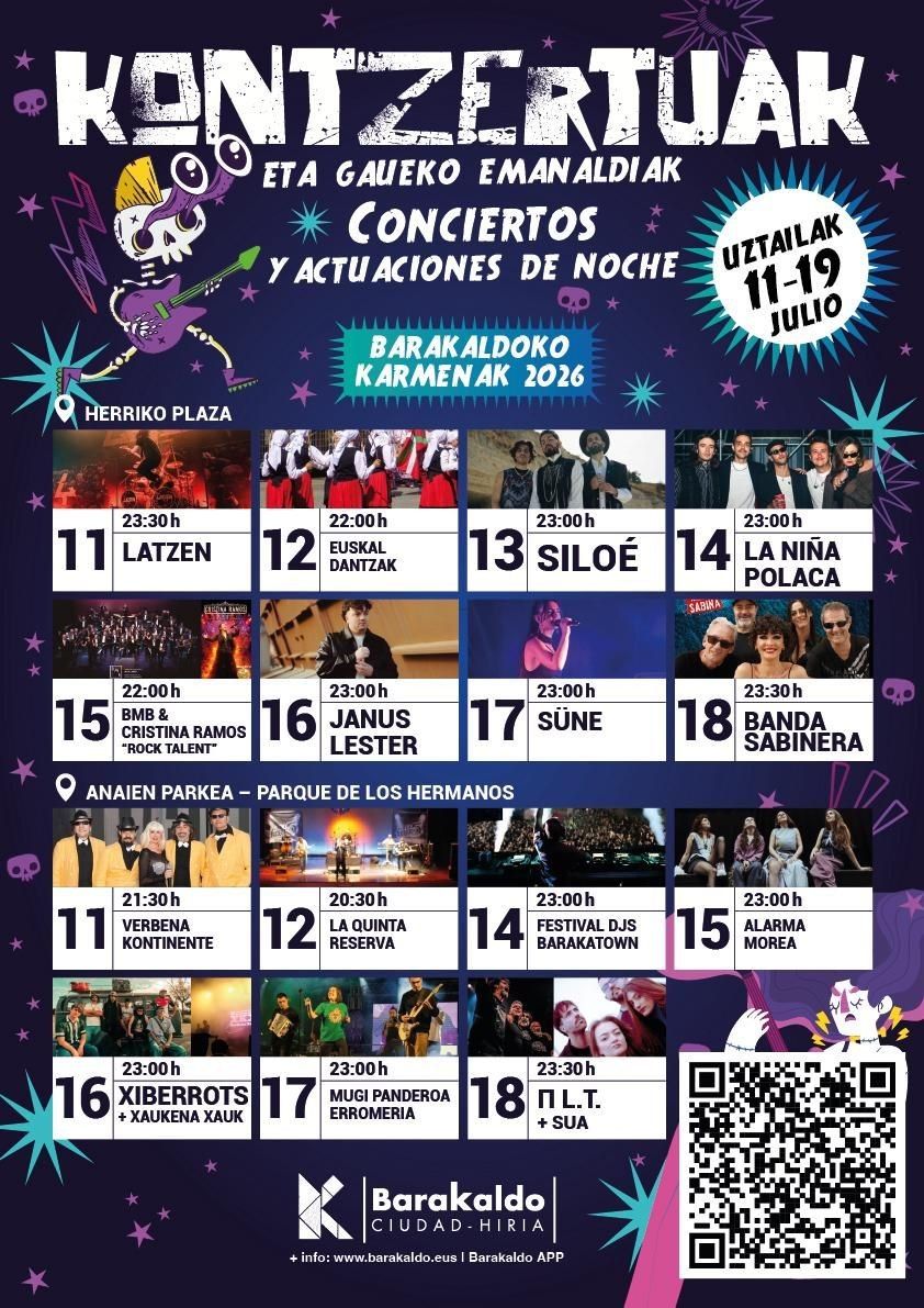 Cartel conciertos Barakaldo