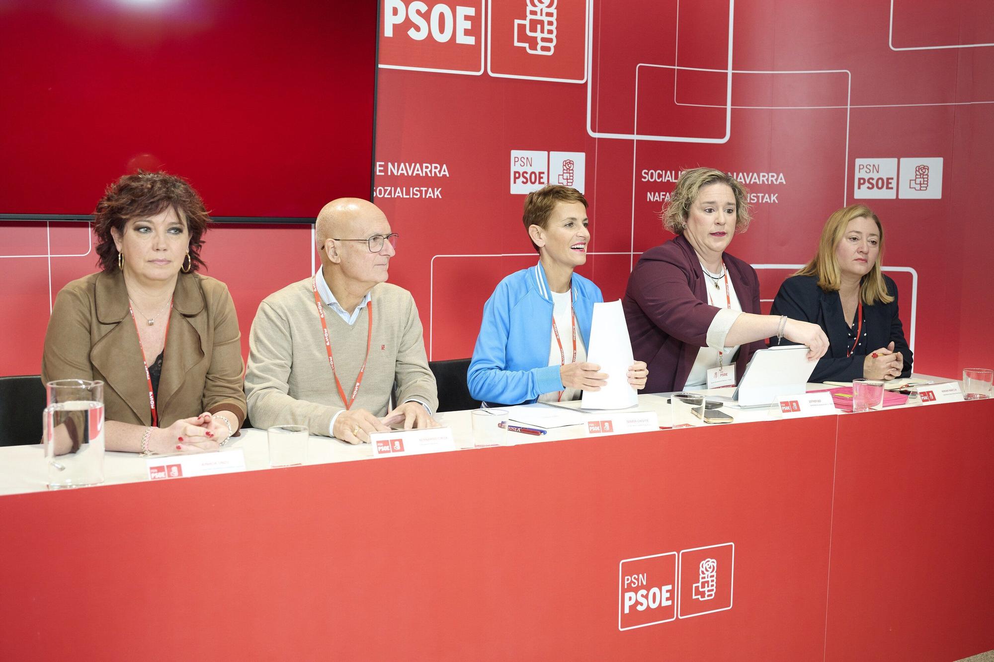 Fotos del Comité Regional del PSN-PSOE en Pamplona