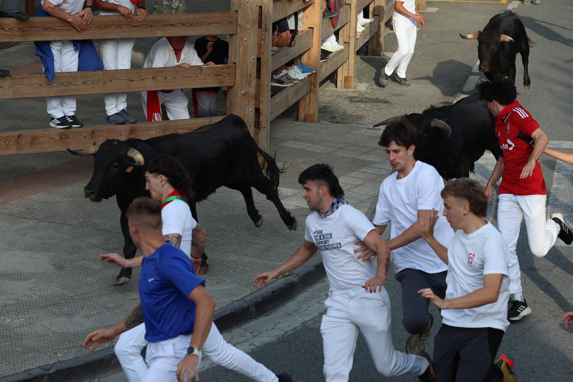 Fotos del cuarto encierro de fiestas de Tafalla 2025