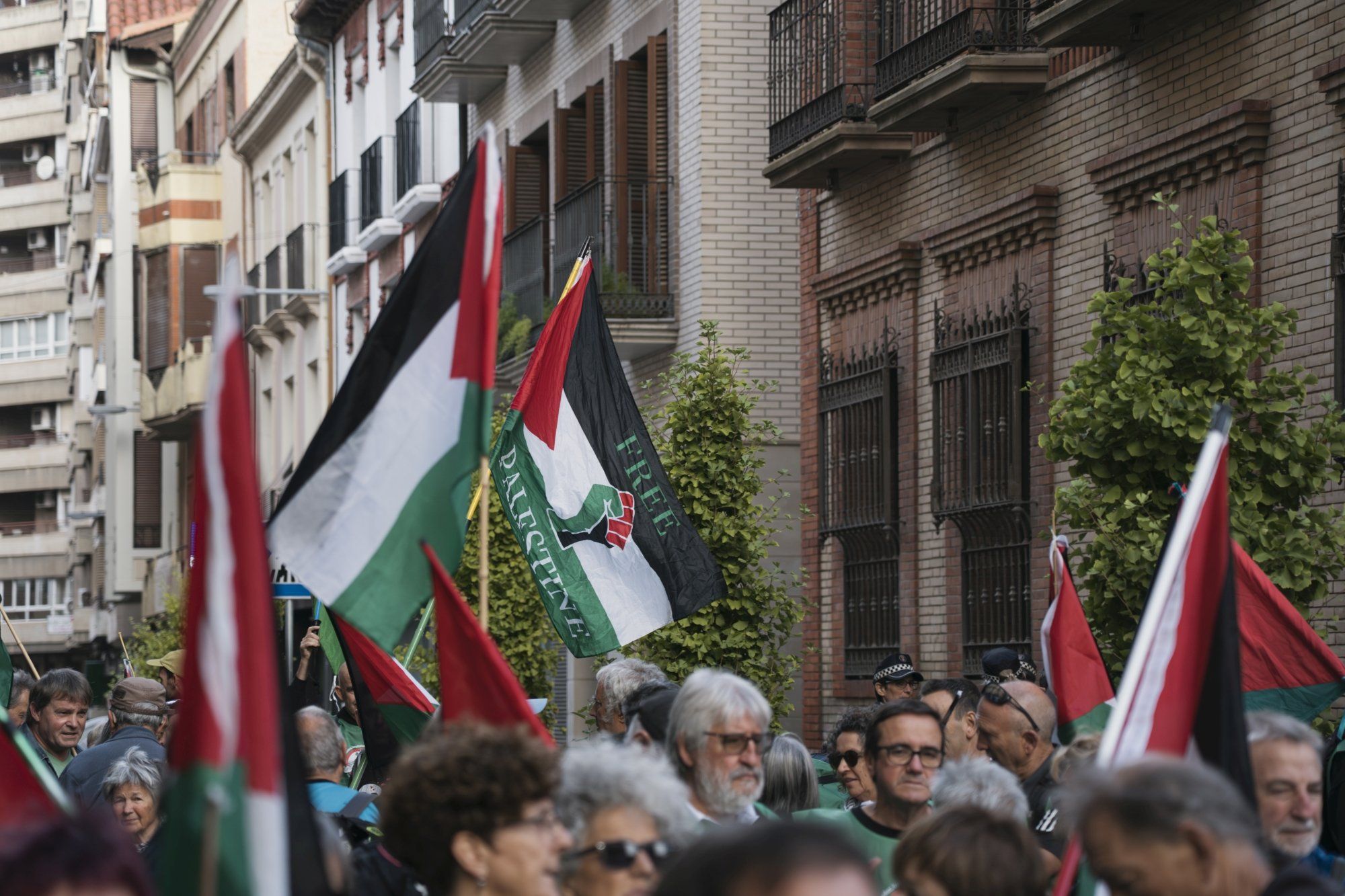 Fotos de la marcha pro Palestina 'Ibaitik Itsasora' en Tudela
