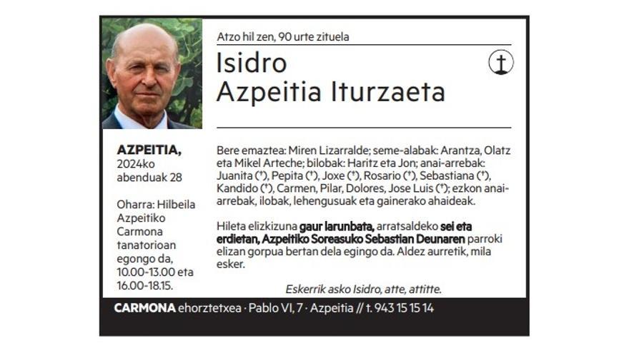Isidro Azpeitia Iturzaeta