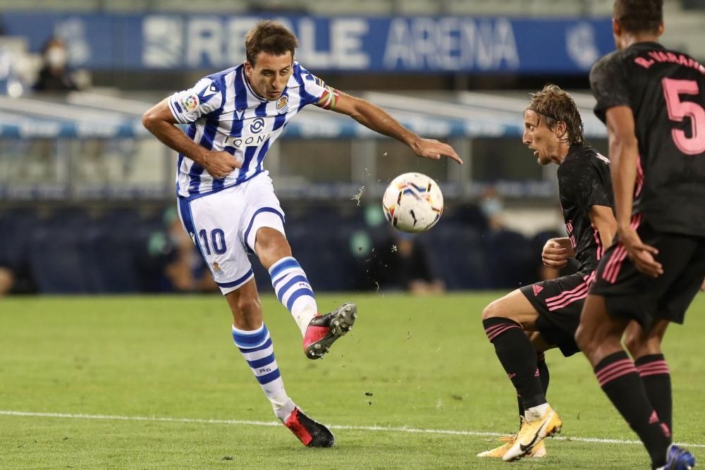 Partido disputado en Anoeta entre Real Sociedad y Real Madrid.