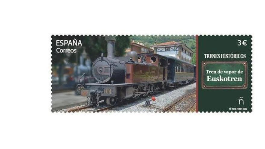 Correos emite un sello y una tarjeta postal dedicados al tren de vapor de Euskotren