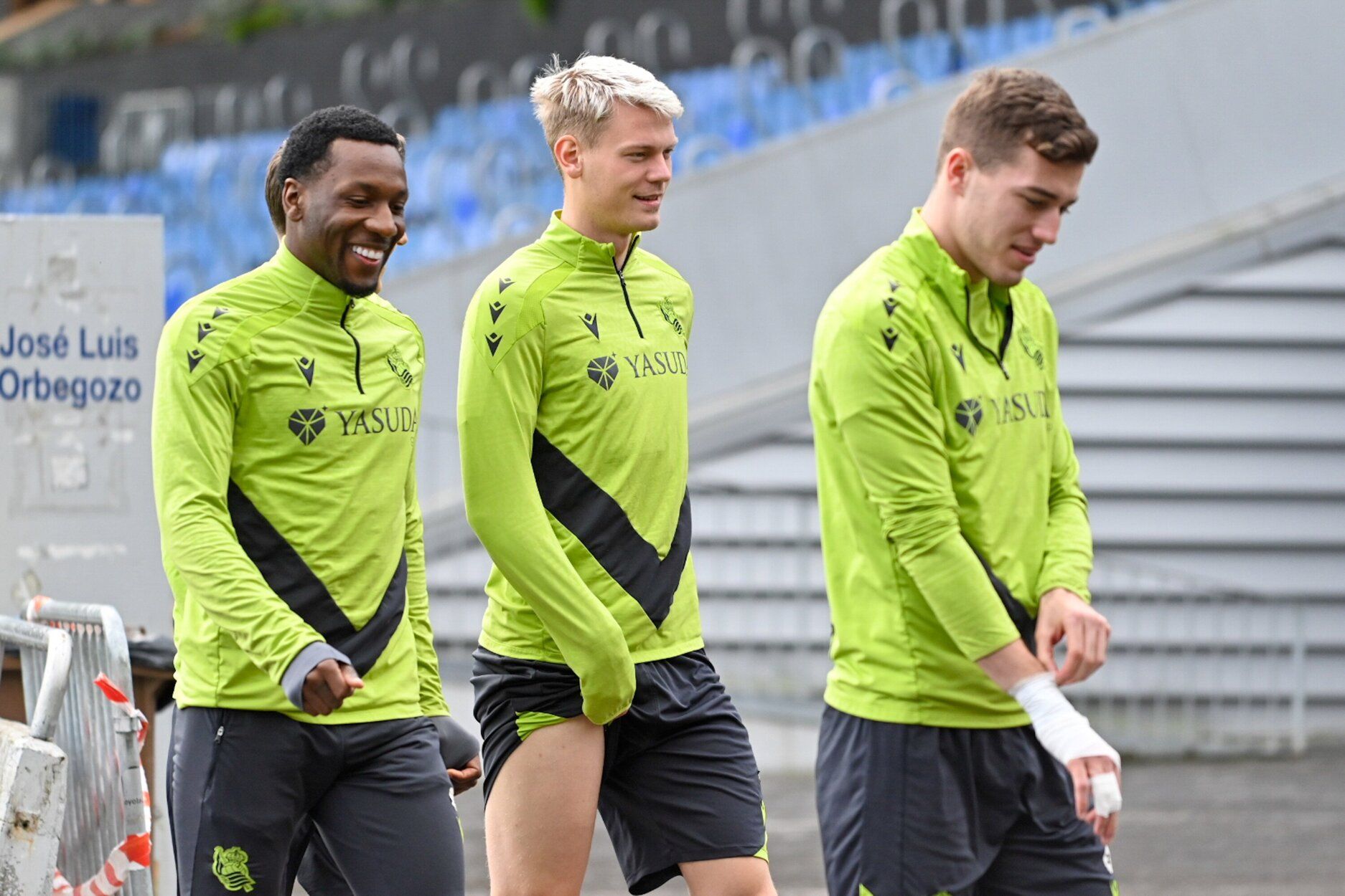 Entrenamiento antes de la semifinal en la Real y el Madrid