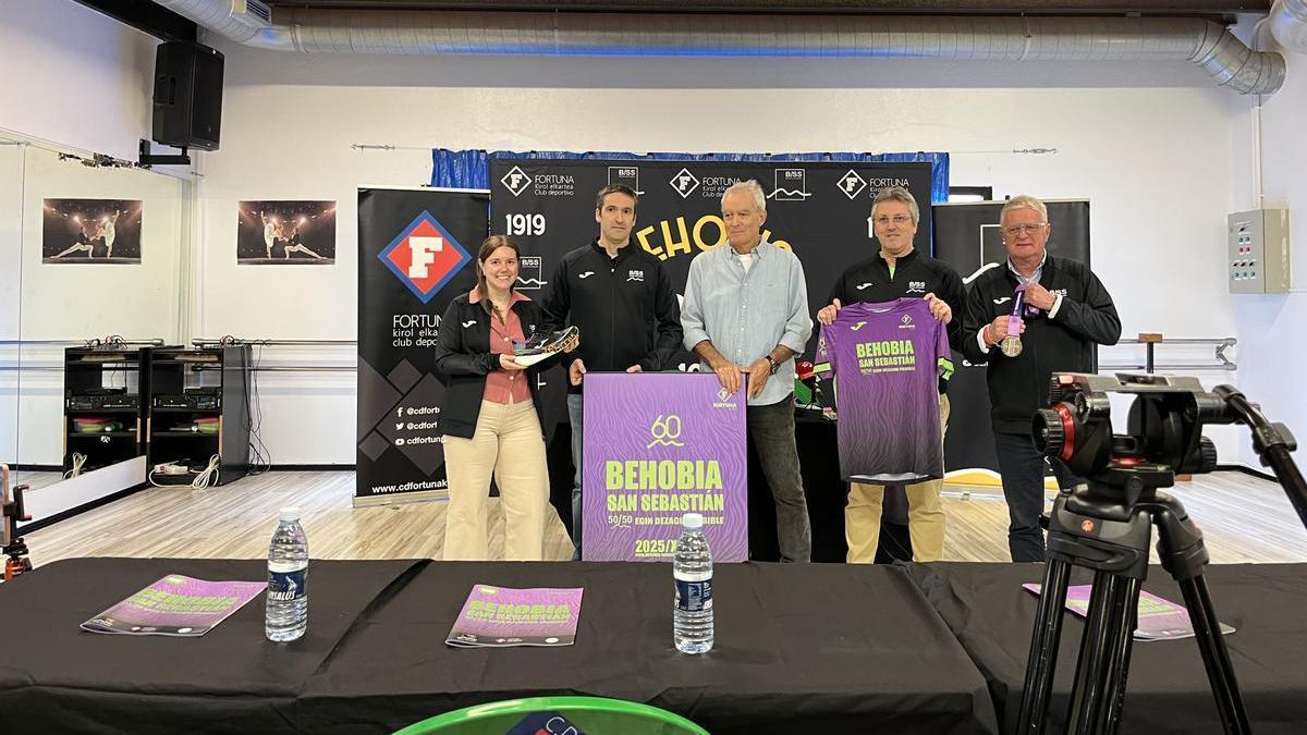 Responsables de la Behobia en la presentación de este martes.