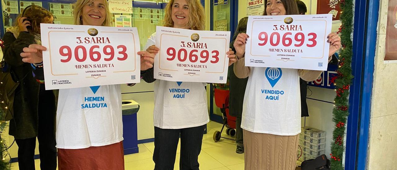 Zumaia reparte 500.000 euros del tercer premio