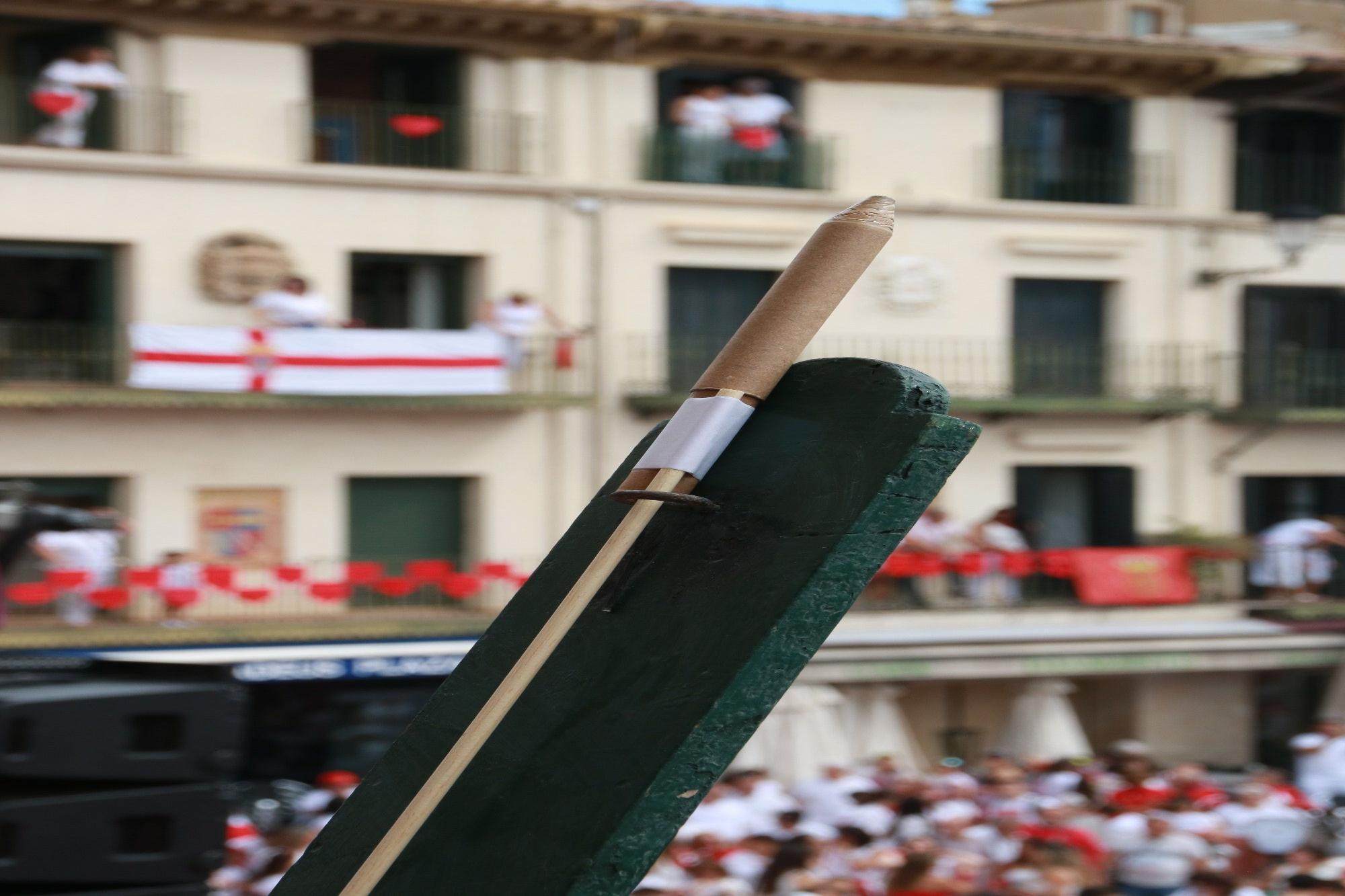 Fotos del cohete de las fiestas de Tudela 2025