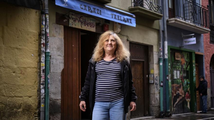 Marisa Marco se despide de la barra del bar Garazi