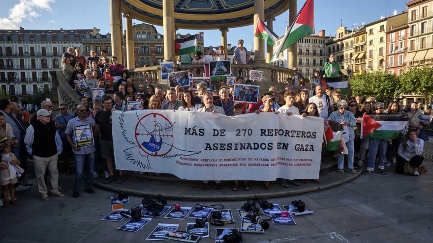 Los periodistas navarros denuncian la &quot;masacre&quot; de colegas informadores en Palestina