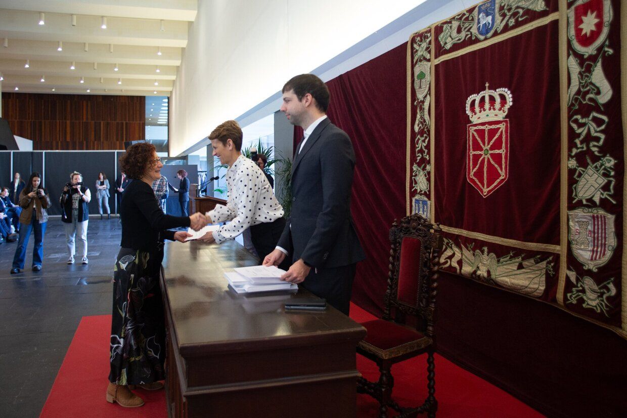 Acto de homenaje al personal del Gobierno de Navarra jubilado o fallecido en 2023