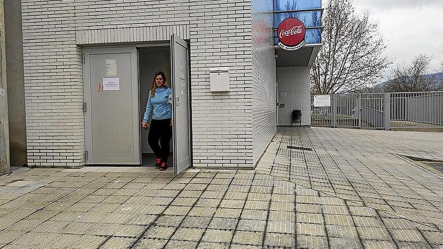 Instalaciones provisionales del ayuntamiento de Villatuerta en el polideportivo.