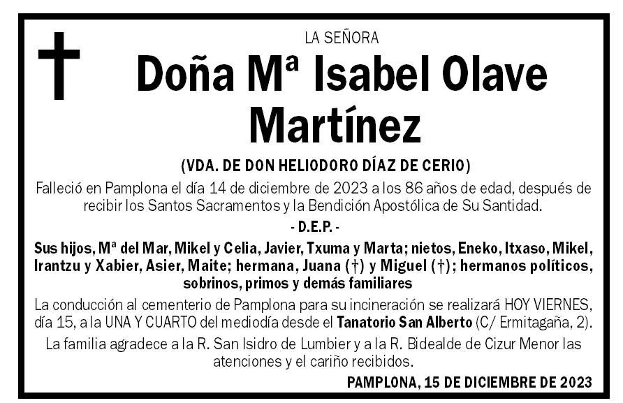 Mª Isabel Olave Martínez