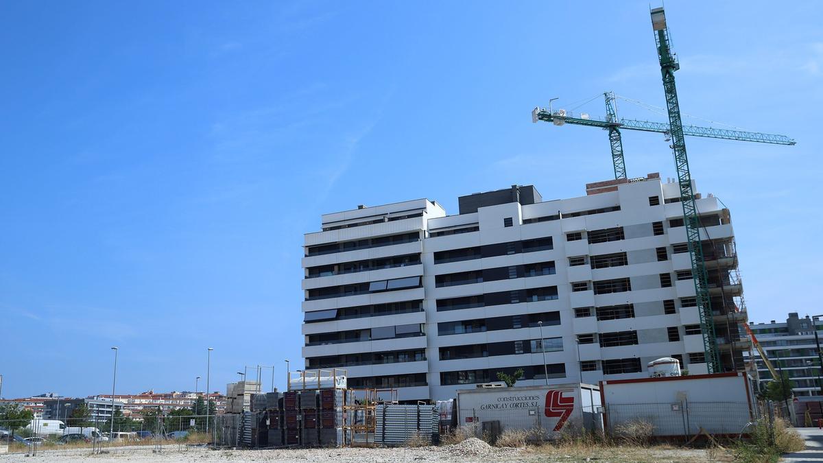 Una promoción de viviendas en construcción.