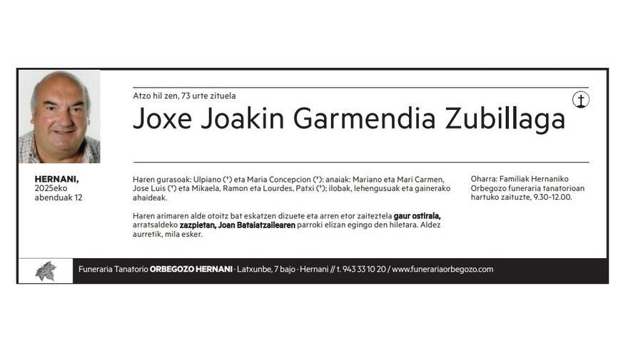 Joxe Joakin Garmendia Zubillaga