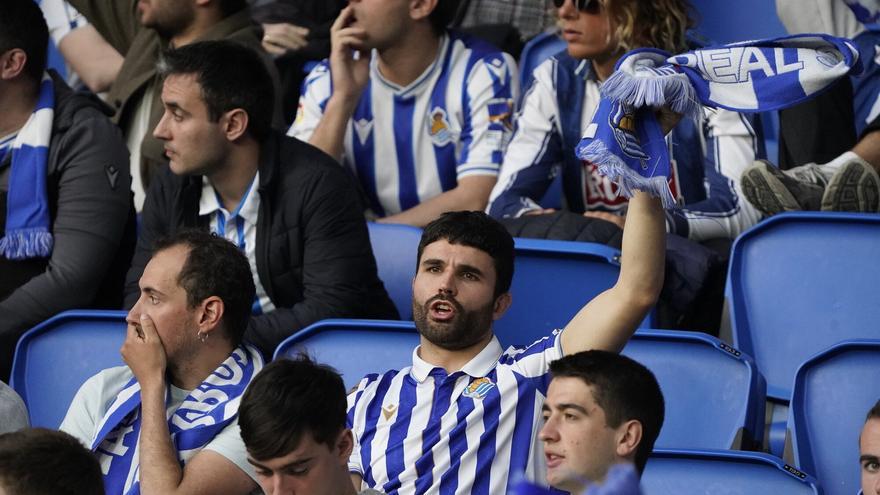 Real Sociedad - Getafe: La afición txuri-urdin celebra la victoria